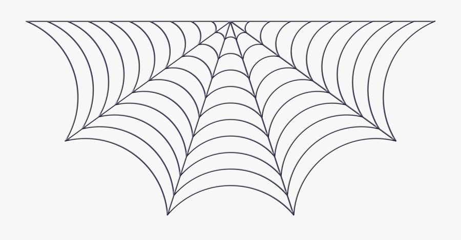 Spiderweb Clipart Food Web - Spider Web Drawing Transparent, Transparent Clipart