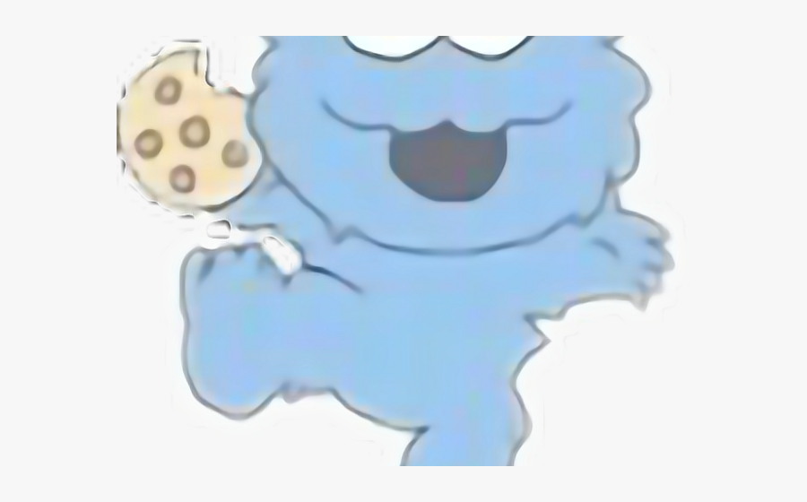 Cookie Monster Clipart Kawaii - Easy Drawing Of Cookie Monster, Transparent Clipart