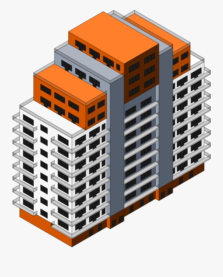 Isometric Icons Png Free - Building Icon 3d Png, Transparent Clipart