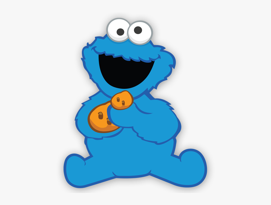 Wall Sticker For Kid The Baby Cookie Monster - Baby Cookie Monster Png, Transparent Clipart