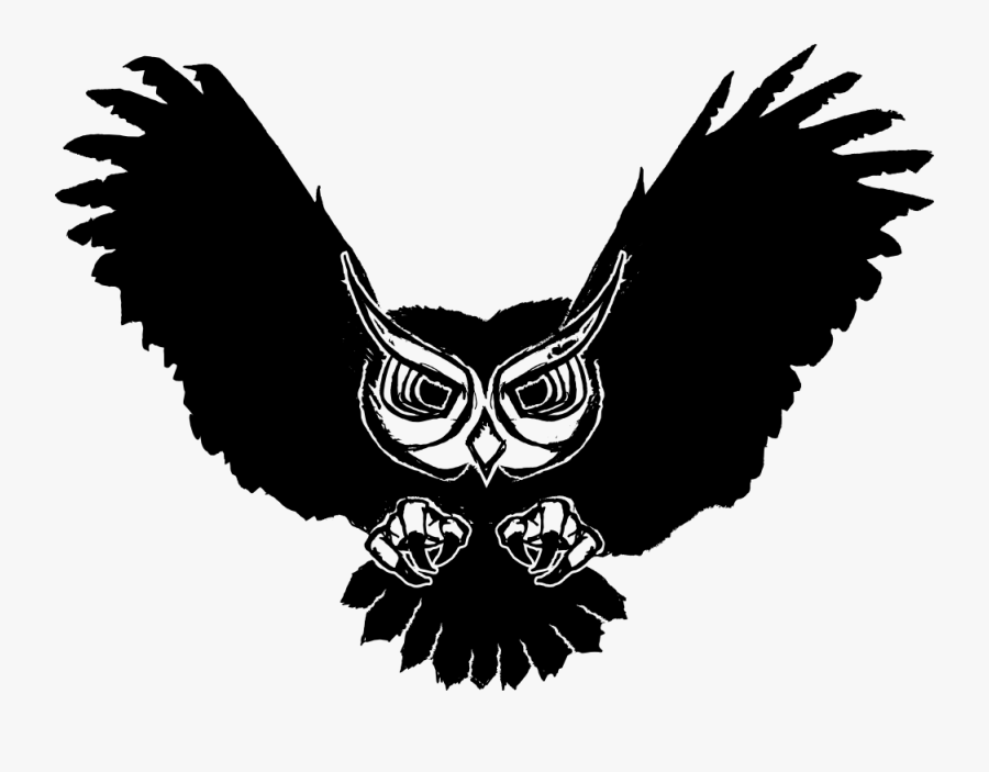 Owl - Logo Burung Hantu Hitam Putih, Transparent Clipart