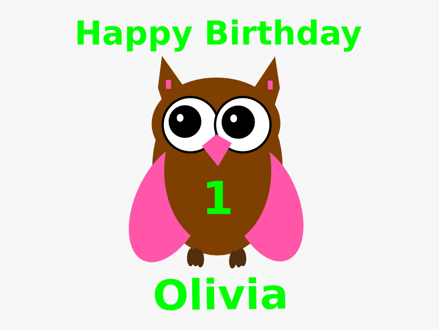 Pink Owl Olivia Birthday 2 Svg Clip Arts - Ra Whanau Kia Koe, Transparent Clipart