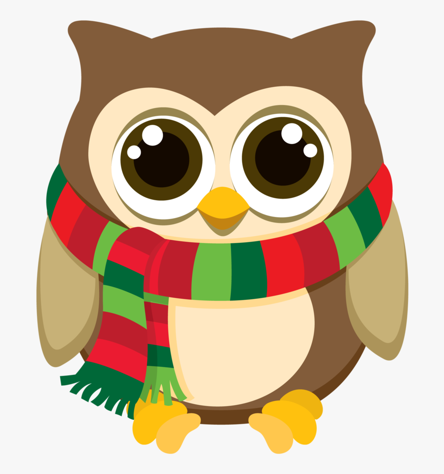 Christmas Owl Clipart, Transparent Clipart