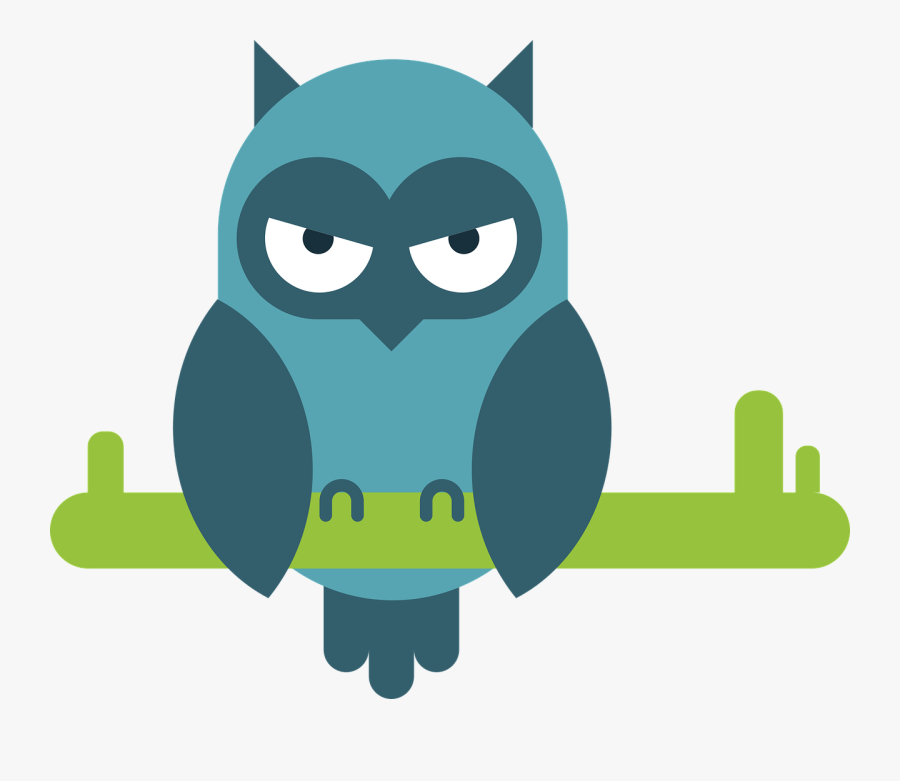 Owl Comic Animal Portrait - Comic Owl, Transparent Clipart