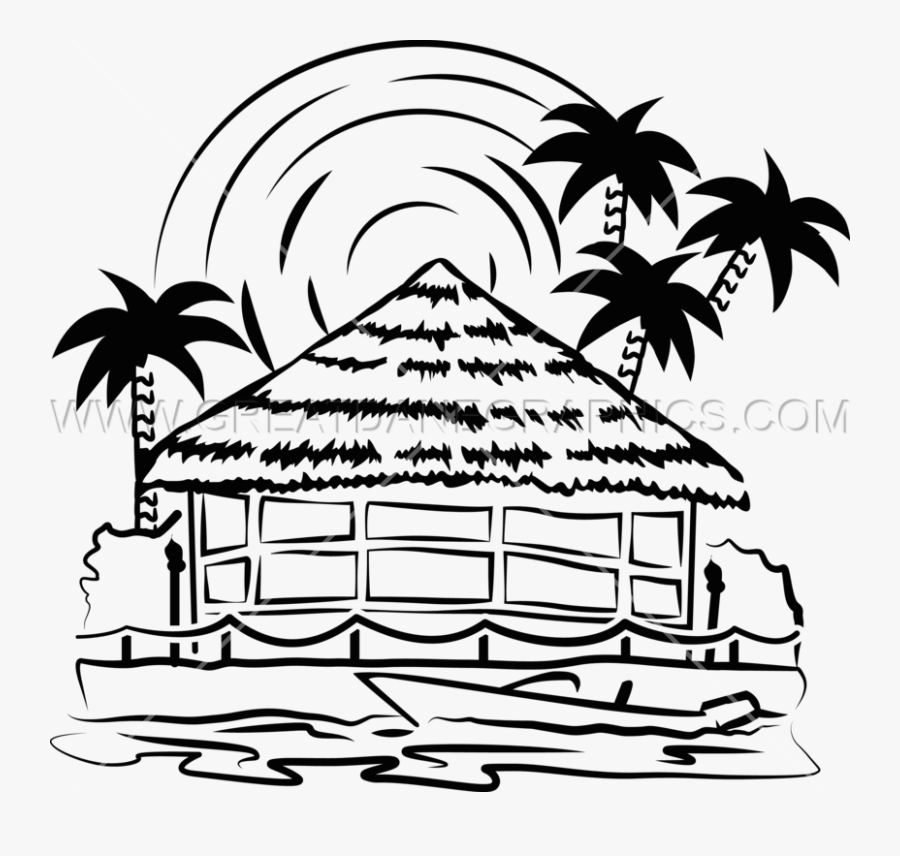 Drawing At Getdrawings Com - Tiki Bar Clipart Black And White, Transparent Clipart