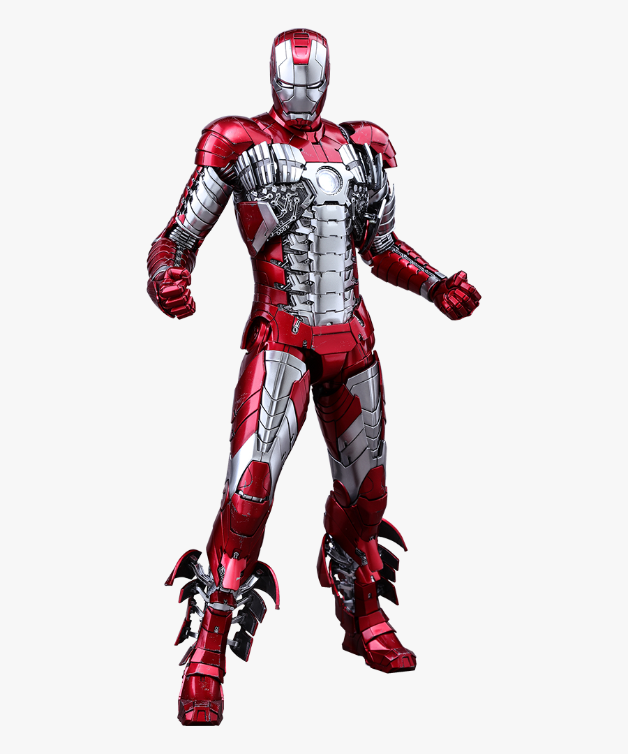 Marvel Iron Man Mark V Sixth Scale Figure By Hot Toys - Iron Man Armor Mark 5, Transparent Clipart
