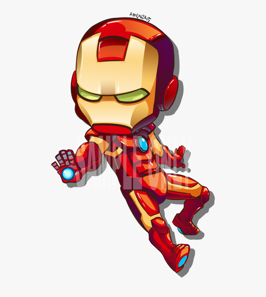 Transparent Iron Man Png - Chibi Iron Man Cartoon, Transparent Clipart