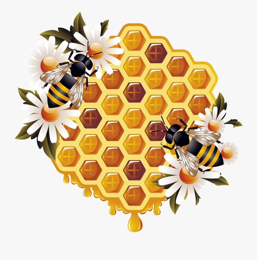 Photo About Honey Concept Representing Honeycomb With - Honey And Bee Png, Transparent Clipart