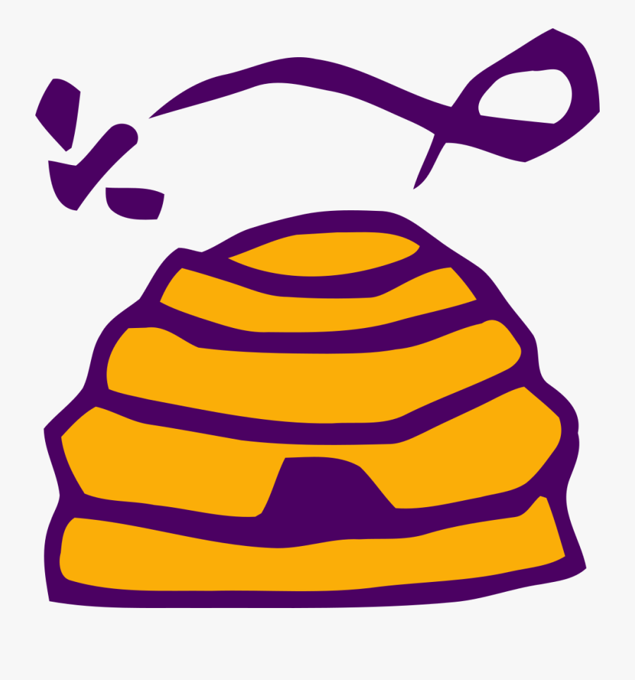 Beehive Vectorized - Honey Bee Drawhng, Transparent Clipart