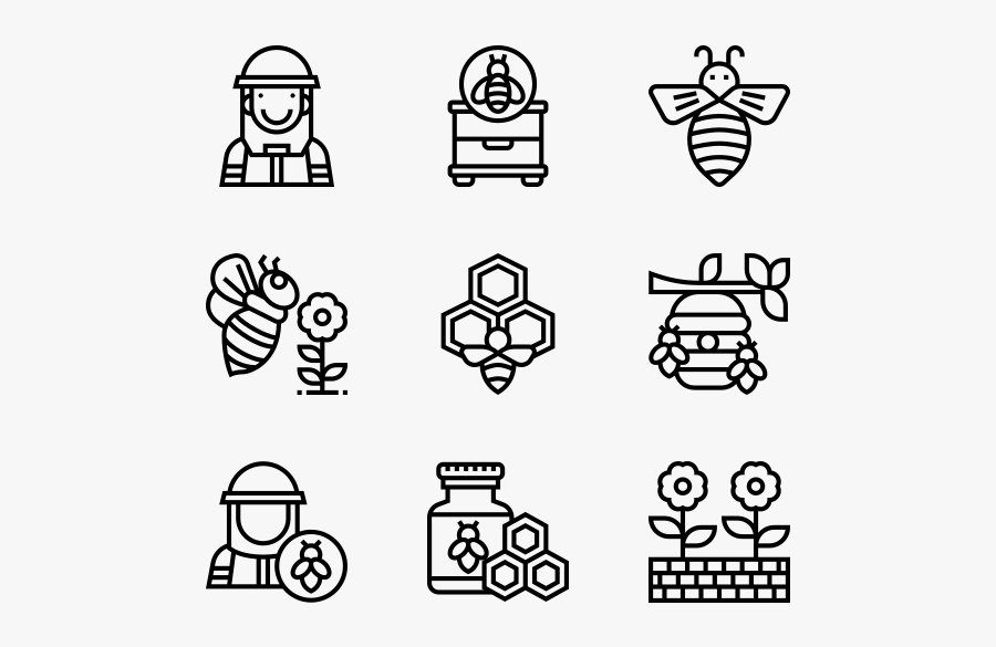 Apiary - Line Icon Water, Transparent Clipart