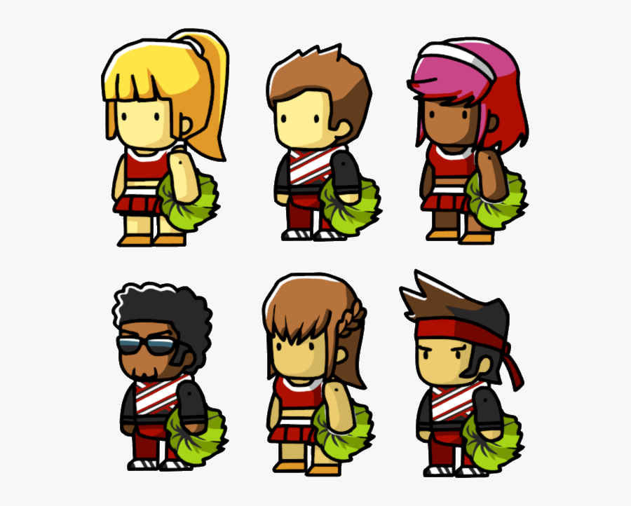 Cheerleader Female - Scribblenauts Cheerleader, Transparent Clipart