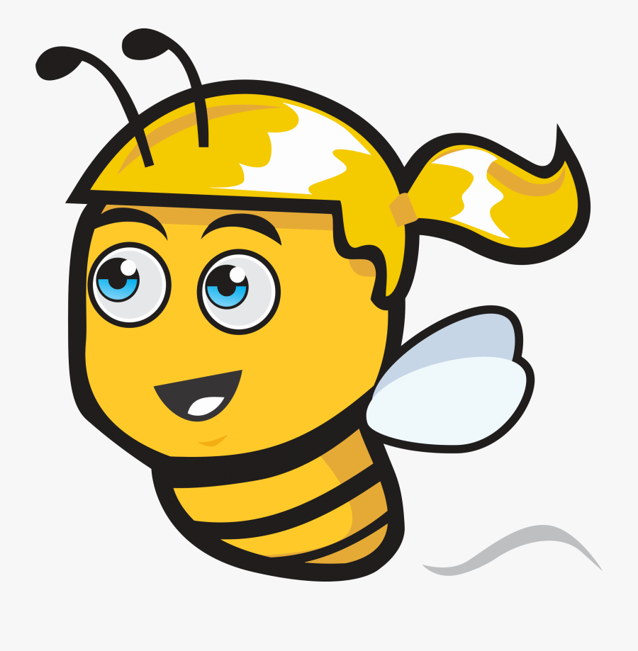 Artwork,smiley,eyewear - Female Bee Cartoon Transparent Background, Transparent Clipart
