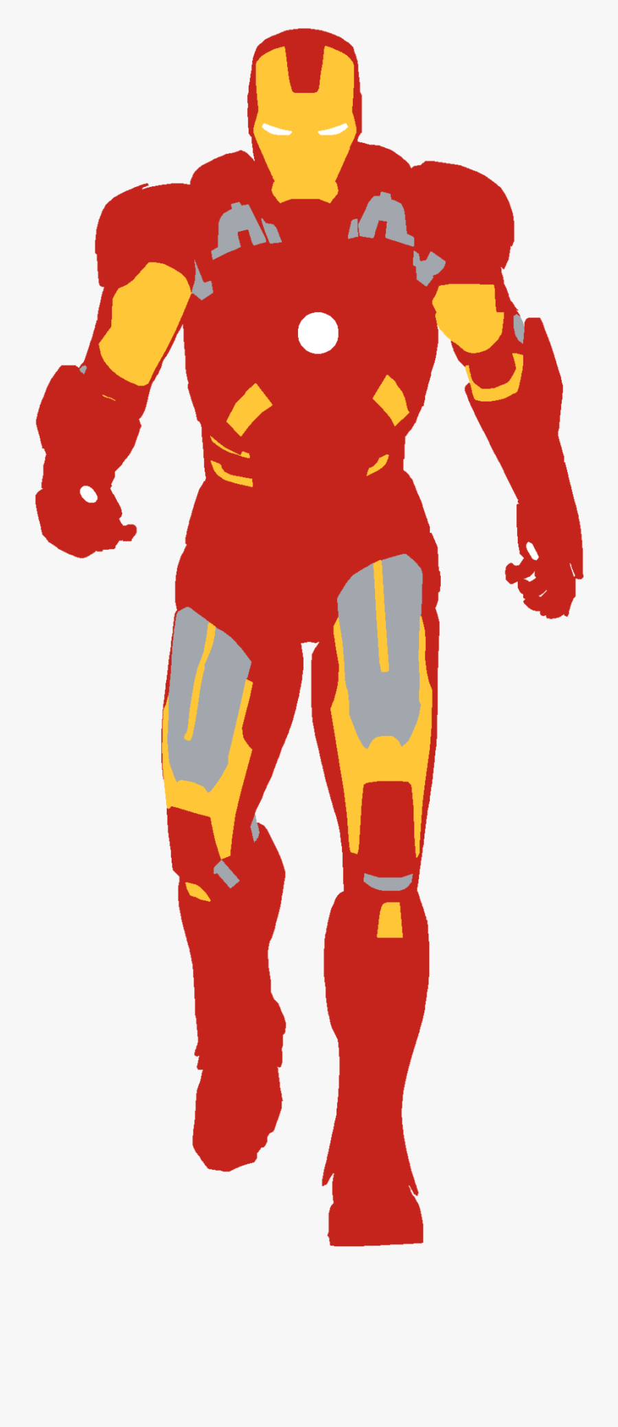 Iron Man Color Silhouette, Transparent Clipart