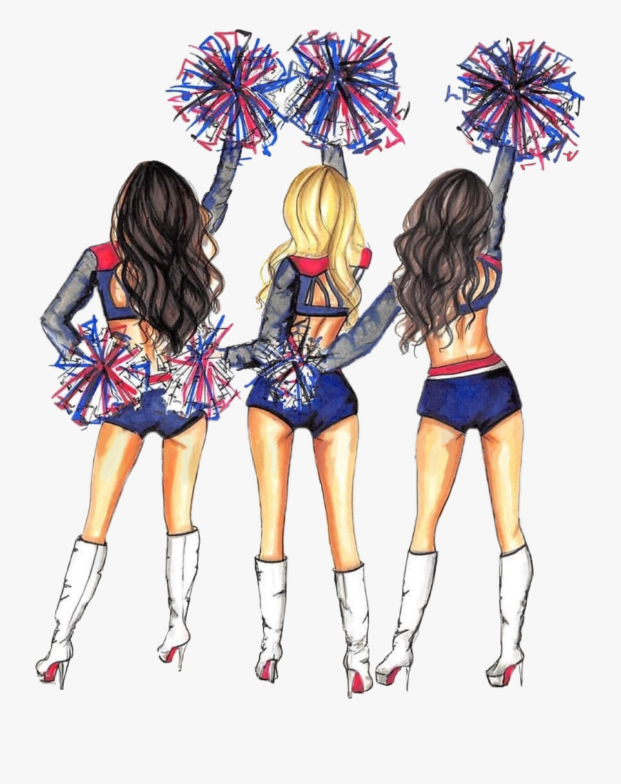#cheerleaders #pompom #girls #sport #outfits #sccheerleader - Cute 3best Friend Drawings, Transparent Clipart