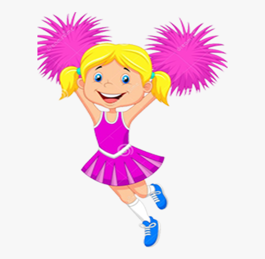Cheerleader Cartoon, Transparent Clipart