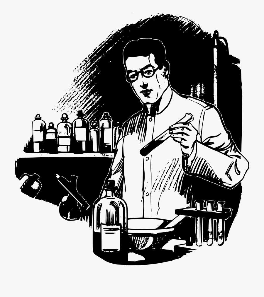 Scientist With Beaker - Scientist Png, Transparent Clipart