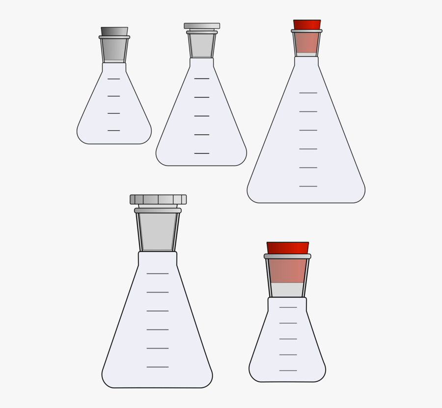 Laboratory Flasks Erlenmeyer Flask Beaker Glassware - Clipart Experiment Flask, Transparent Clipart