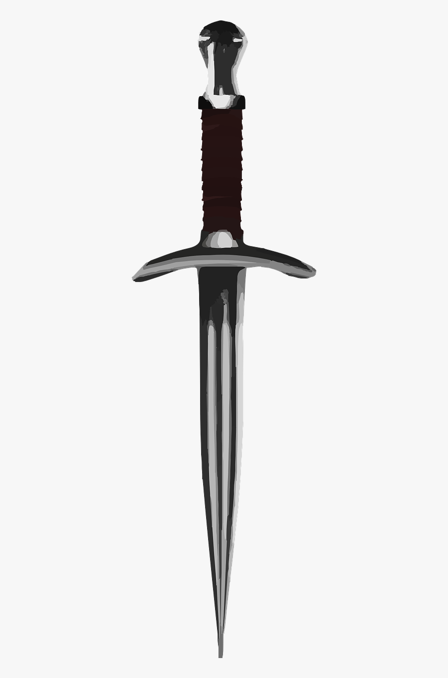 Violence Clipart Knife - Draw A Sword Pointing Down, Transparent Clipart