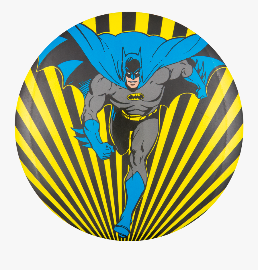 Batman Yellow And Black Stripes Entertainment Button - Batman Yellow And Black, Transparent Clipart