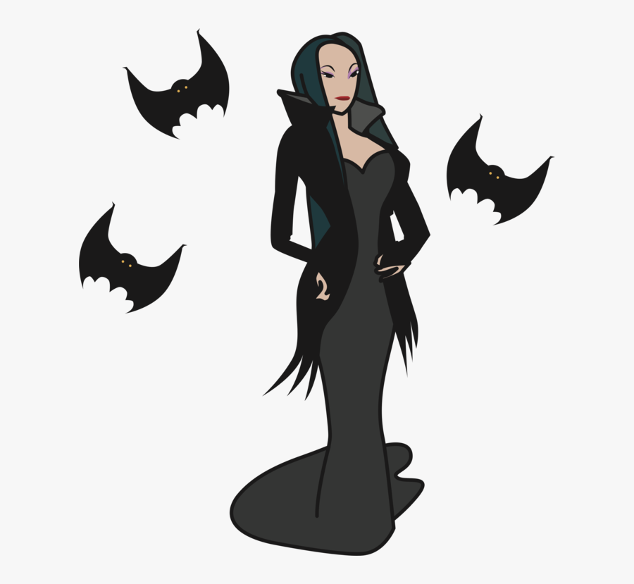 Black Hair,batman,cartoon - Dracula Female, Transparent Clipart