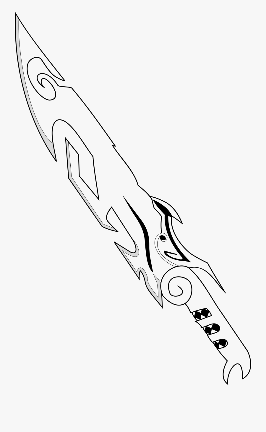 Drawn Knife Sci Fi - Sci Fi Sword Drawing, Transparent Clipart