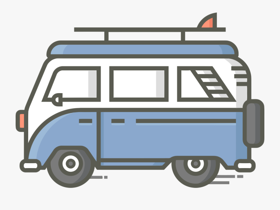 Retro Van Icon By Pettycon - Volkswagen Combi Vector, Transparent Clipart