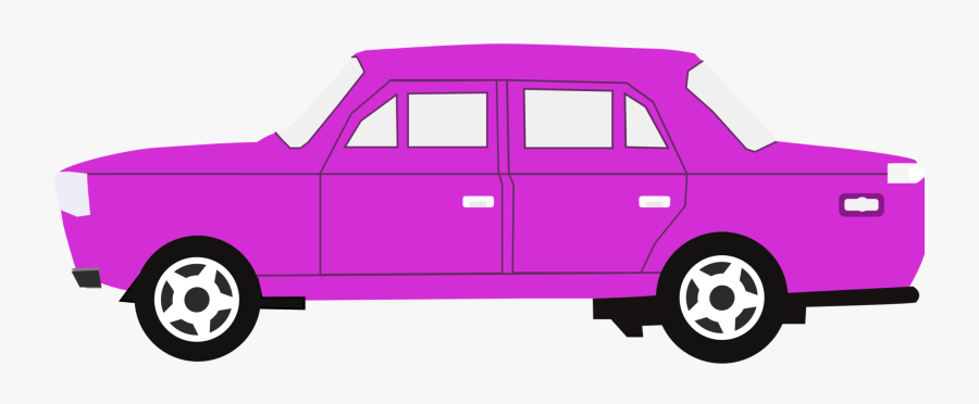 Pink,van,compact Car - Big Car Clipart, Transparent Clipart