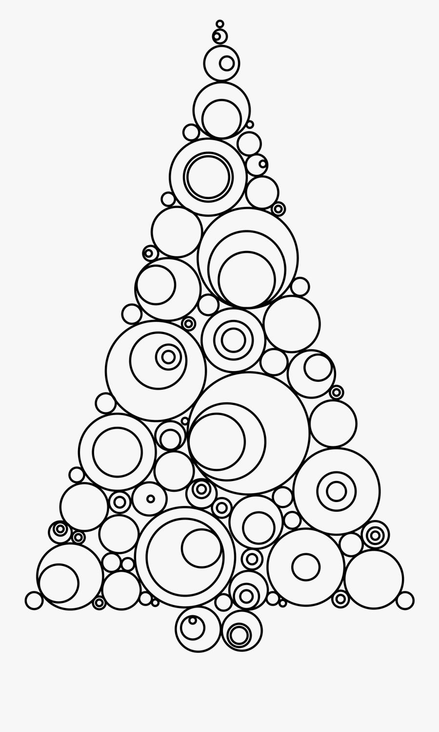 Abstract Christmas Tree Jpg Black And White Download - Abstract Christmas Tree Drawing, Transparent Clipart