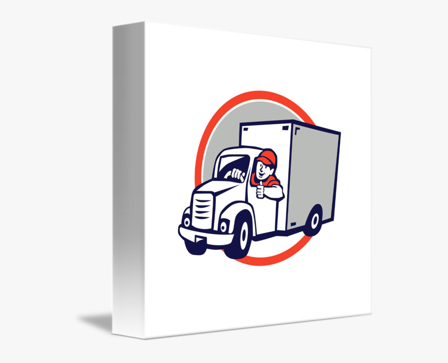 Delivery Clipart Driving Van - Driver Thumbs Up Cartoon, Transparent Clipart