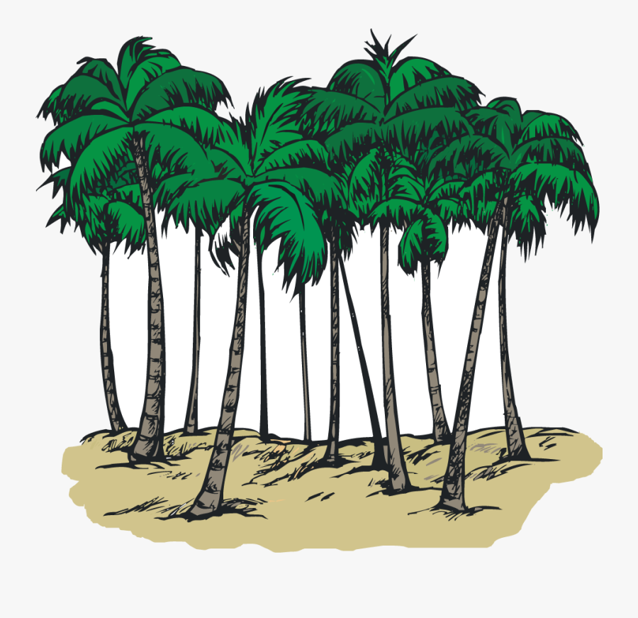 A Group Of Palm Trees - Beach House Clipart, Transparent Clipart