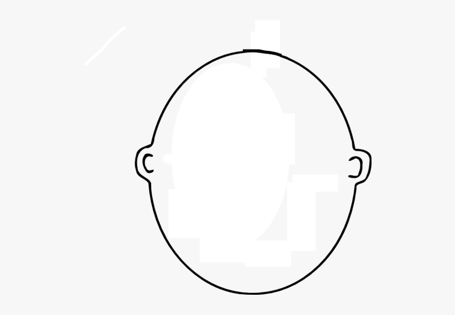 Blank Face Clipart Black And White - Bald Head Coloring Page, Transparent Clipart