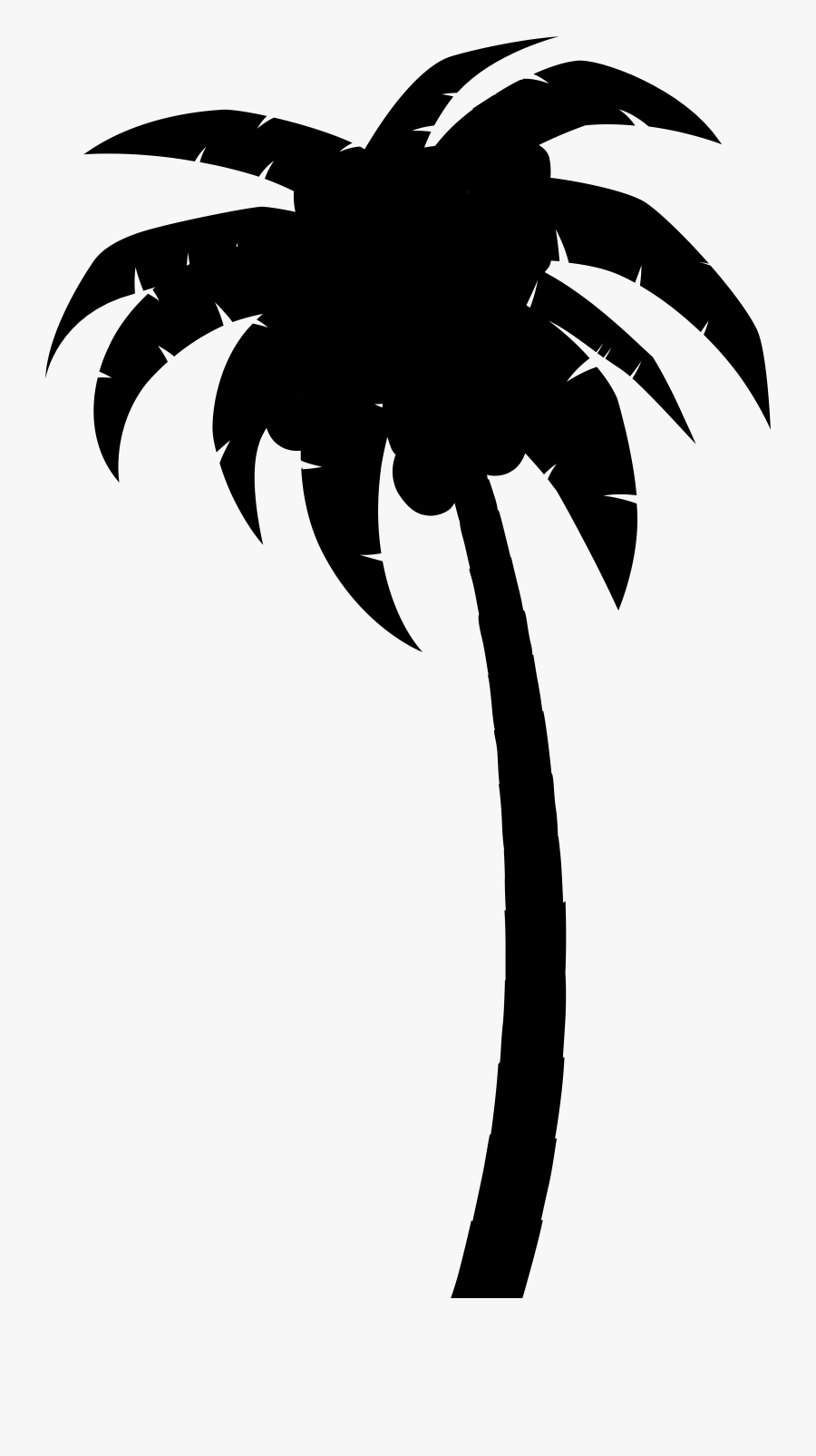 Palm Trees Clip Art Silhouette Leaf Flower - Pohon Kelapa Hitam Putih, Transparent Clipart