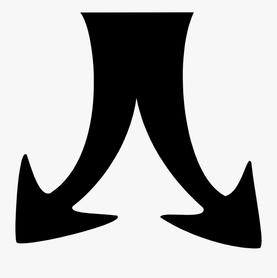 Down Arrow Arrows Black Free Stock Photo Black Curved - Two Way Arrow Clipart, Transparent Clipart