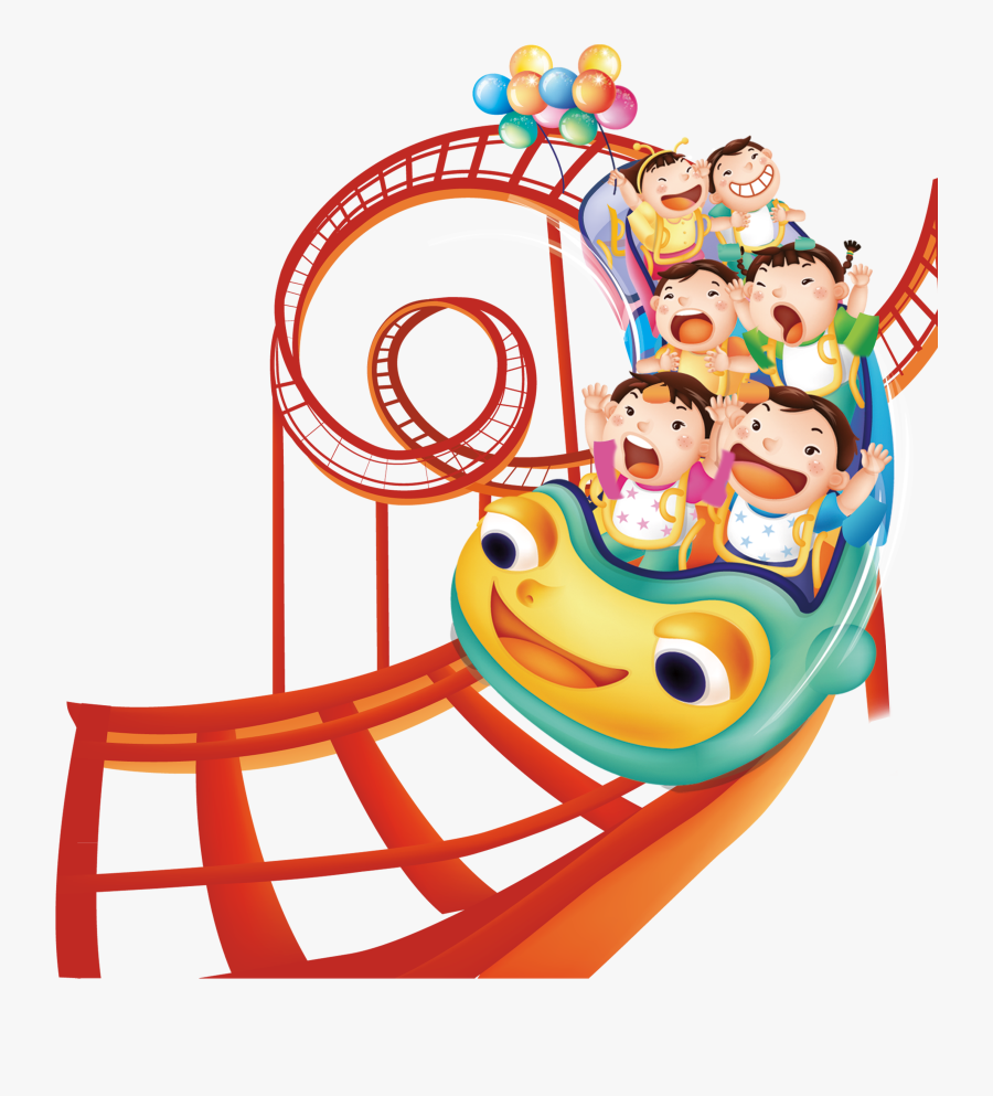 Clip Art Cartoon Roller Coaster Pictures - Roller Coaster Cartoon Png, Transparent Clipart