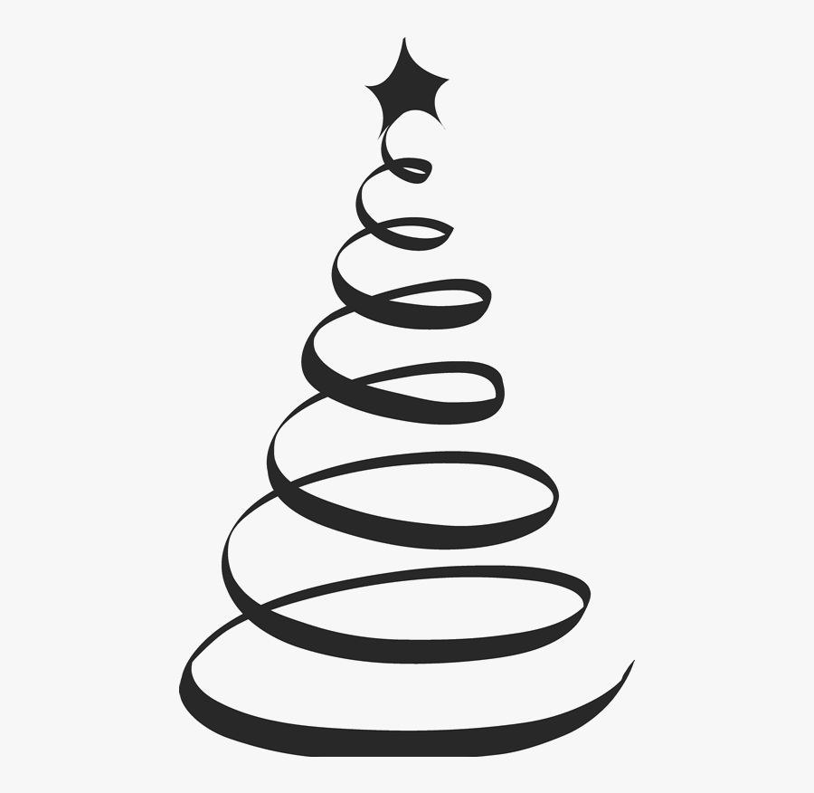 Spiral Christmas Tree Stamp - Christmas Tree Clip Art, Transparent Clipart
