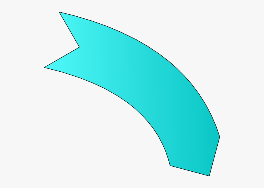 Transparent Curvy Road Clipart - Turquoise Arrow, Transparent Clipart