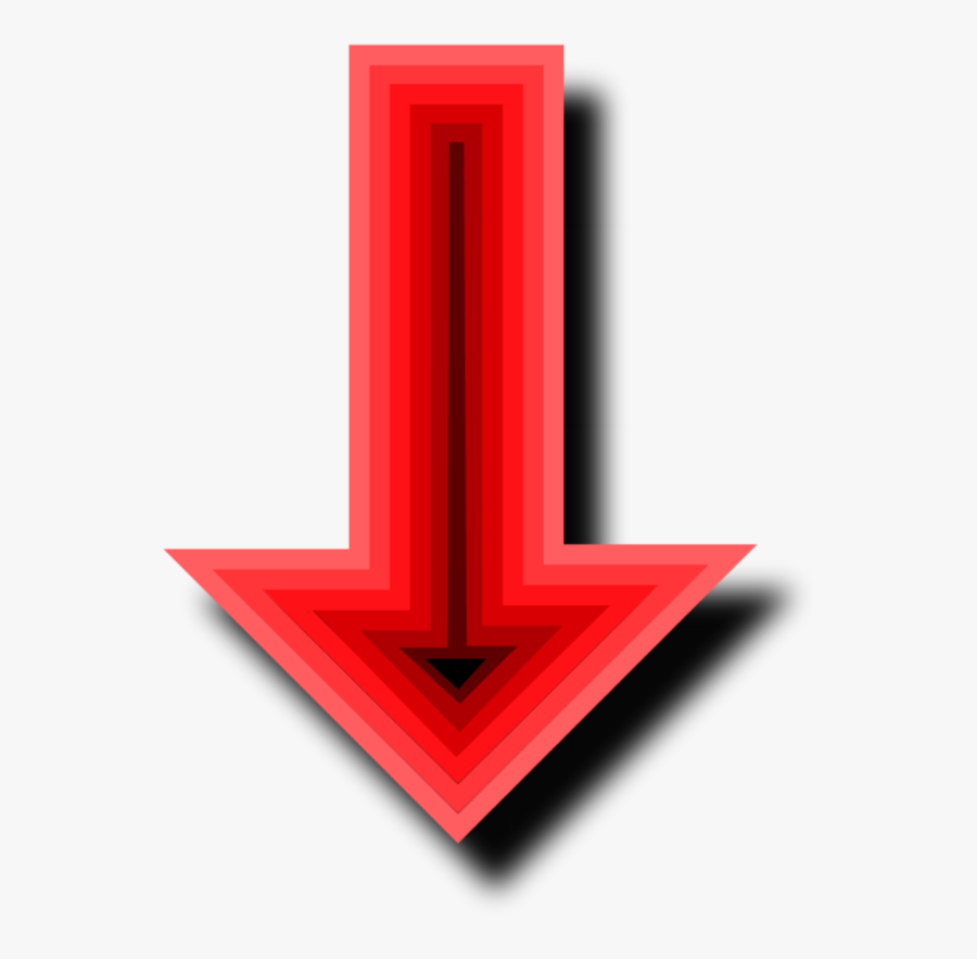 Arrow Pointing Down - Red Arrow Pointing Down Transparent ...