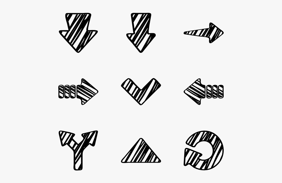 Arrow Clipart Sketch - Vector Pencil Arrow, Transparent Clipart