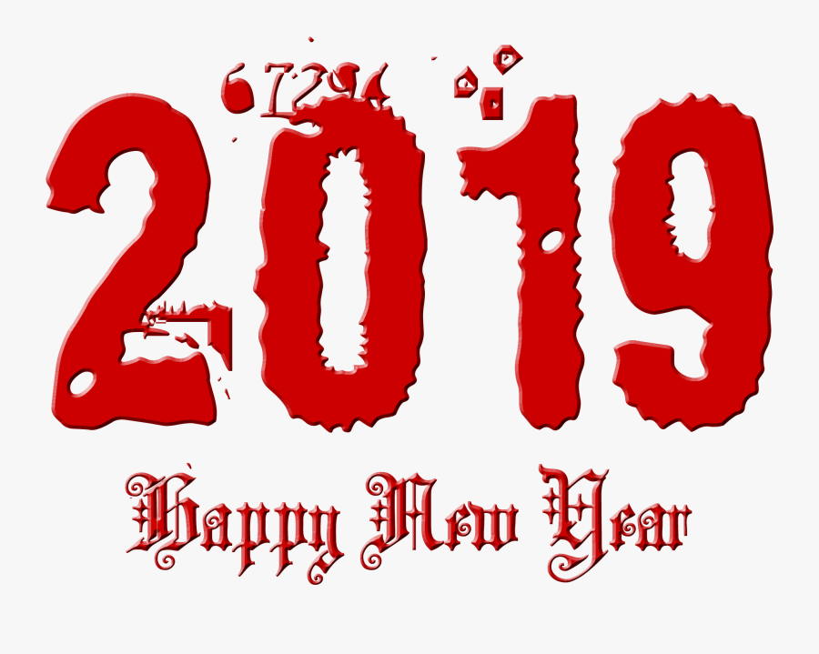 2019 Happy New Year, Transparent Clipart