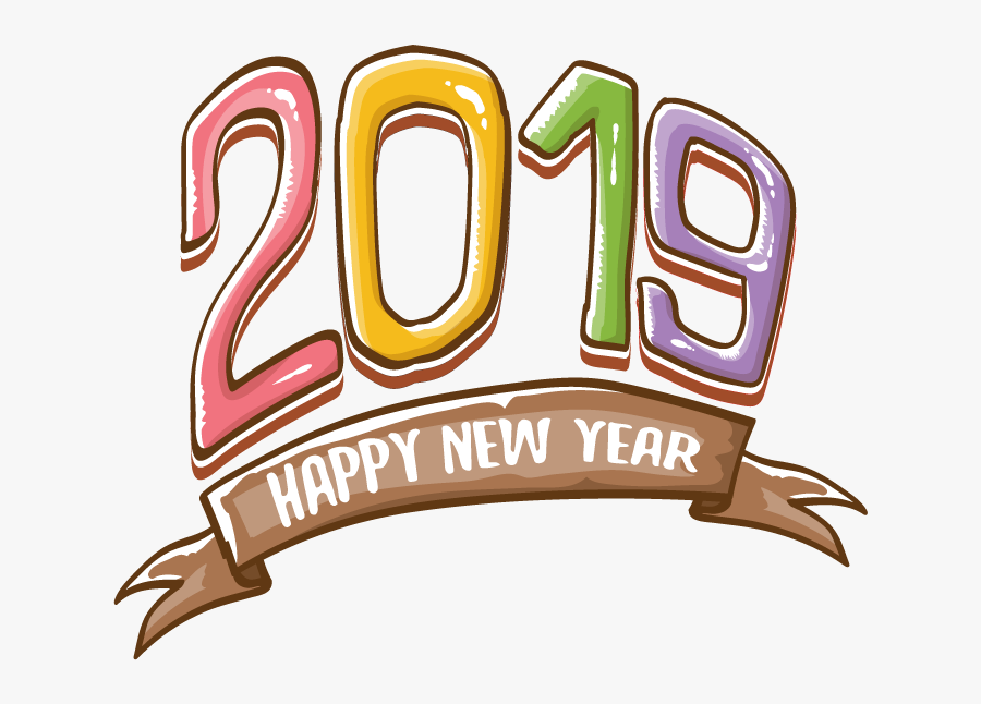 Happy New Year 2019 Clip Art, Transparent Clipart