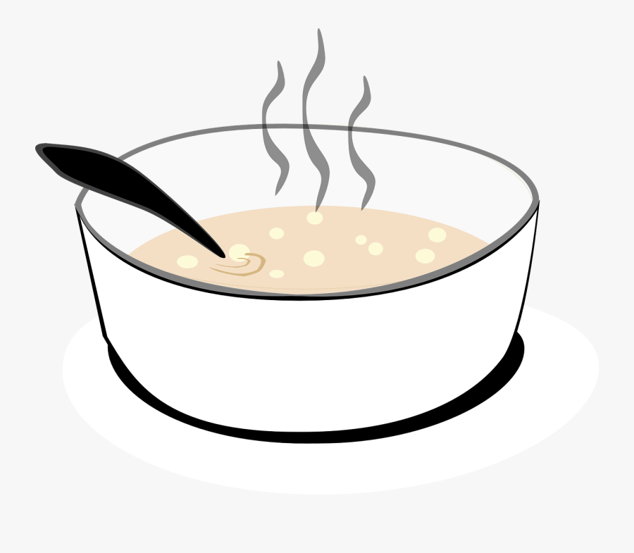 Bowl Soup Fish - Sopa Caliente Con Cuchara, Transparent Clipart