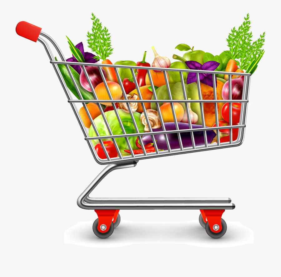 Carts Clipart Food Shopping - Grocery Shopping Cart Icon Png, Transparent Clipart