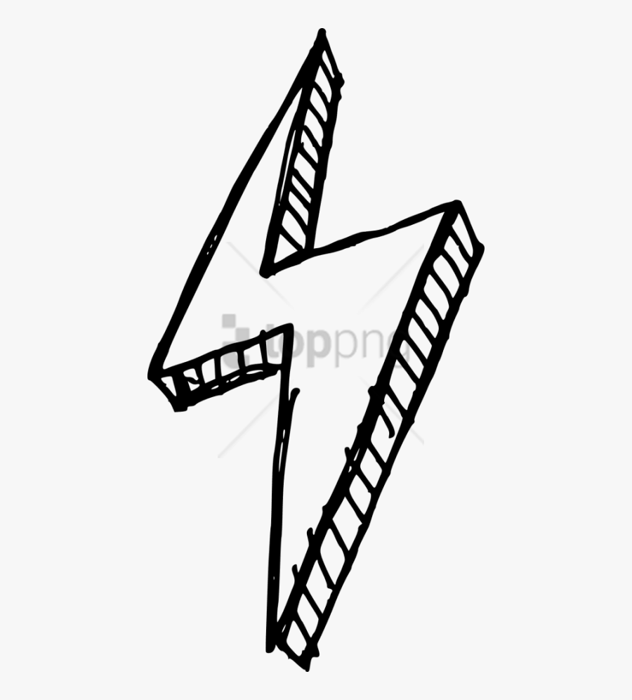 Photographic Film,clip Art,line,black And White,line - Lightning Bolt To Draw, Transparent Clipart