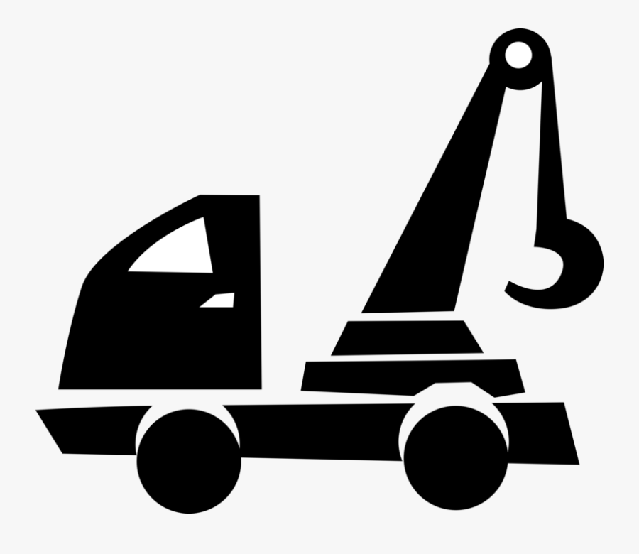 Vector Illustration Of Tow Truck Wrecker Recovery Vehicle, Transparent Clipart