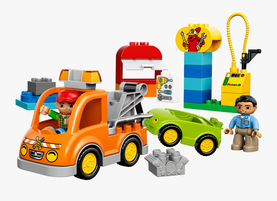 Lego Duplo Tow Truck - Lego Duplo 10814, Transparent Clipart