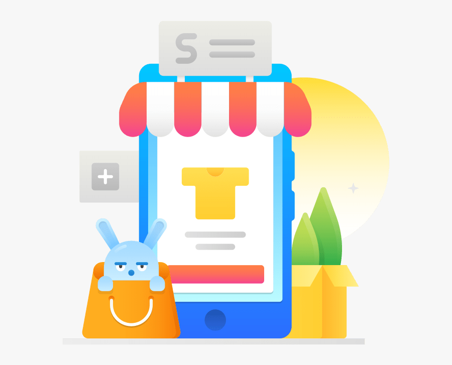 Transparent Online Shop Clipart - Illustration, Transparent Clipart