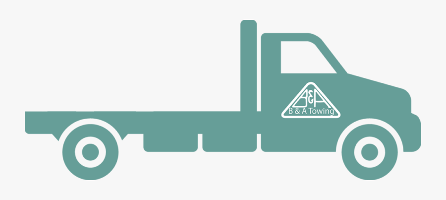 Towing Company B & A Towing Flatbed Tow Truck Icon - Flatbed Tow Truck Icon, Transparent Clipart