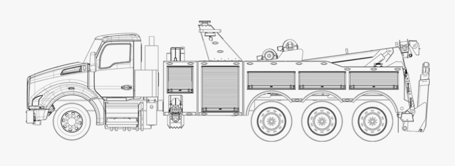 Trailer Truck, Transparent Clipart