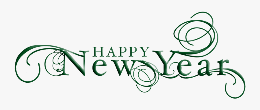 Happy New Year Black And White, Transparent Clipart