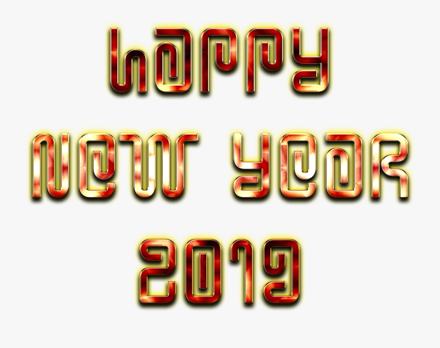 Happy New Year Png 2019 Transparent Free Png Clipart - Graphics, Transparent Clipart